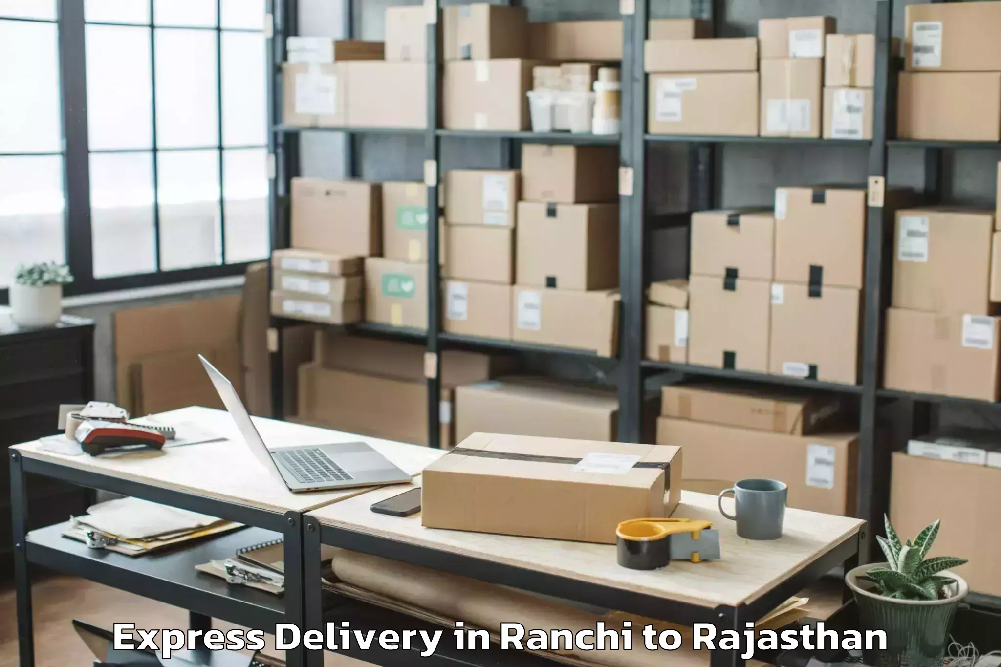 Easy Ranchi to Haridev Joshi University Of Jo Express Delivery Booking